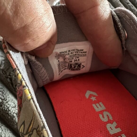 Converse All Star Flowers Canvas Sneaker Women Size 8 - Picture 8 of 9